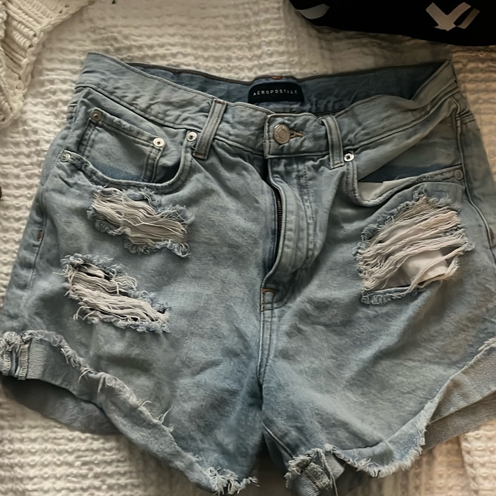 ripped jean shorts